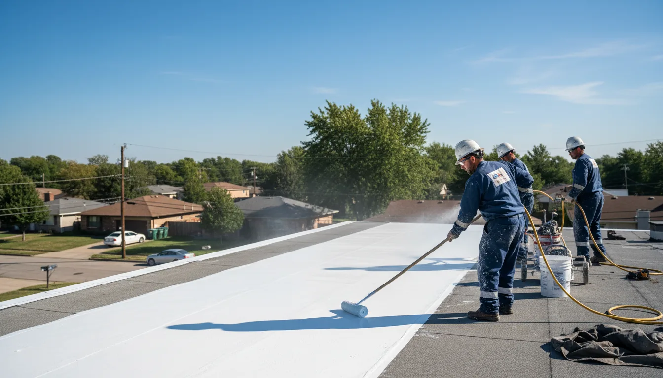 Commercial roof coating in Cromwell, OK near me